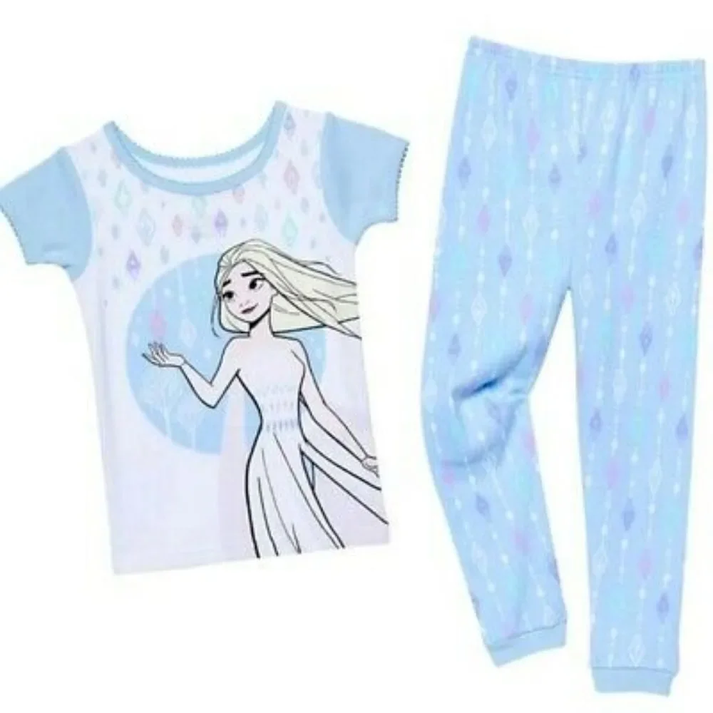 DISNEY Frozen II Anna & Elsa 4-Piece Cotton Pajama Set